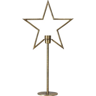 Lampa świąteczna gwiazda Tindra antyczny mosiądz
